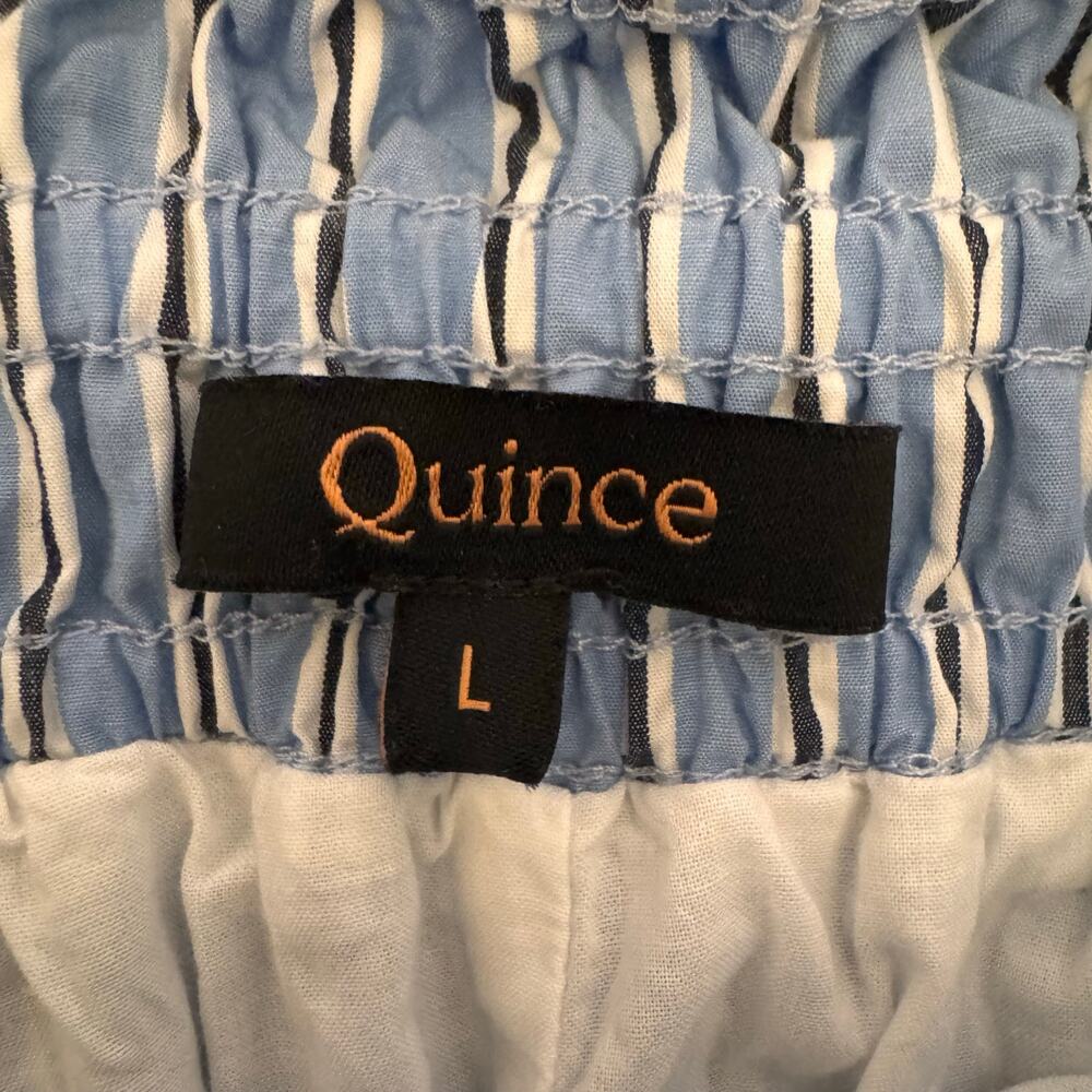 Quince 100% Organic Cotton Poplin Tiered Maxi Skirt Size Large Preppy Coastal - Picture 8 of 10